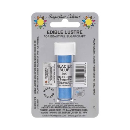 226649 1 jedla prachova perletova barva sugarflair 2 g glacier blue bez e171