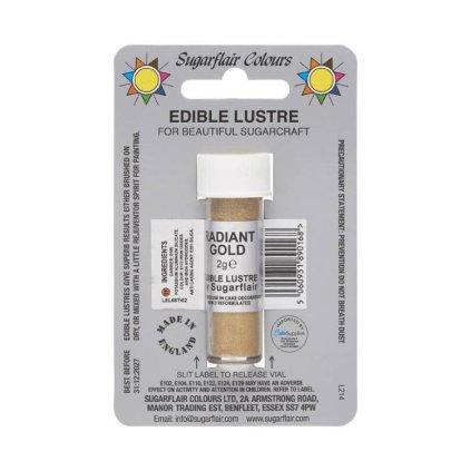 206627 1 jedla prachova perletova barva sugarflair 2 g radiant gold bez e171