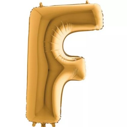 151235 1 nafukovaci balonek pismeno f zlate 102 cm grabo