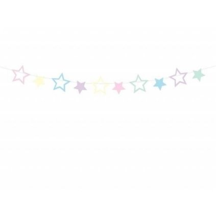 154610 girlanda hvezdy 2m 10 hvezd partydeco