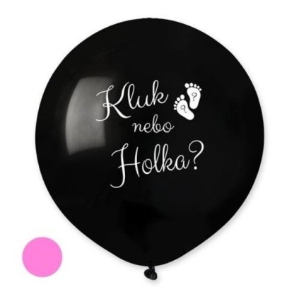 158189 1 balonek kluk nebo holka cz 48 cm ruzove konfety