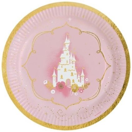 0012290 eko papirove talire na den princeznou 23 cm 600