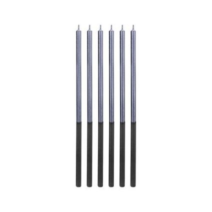 0014320 dortove svicky dlouhe chrome modre 6 ks 600