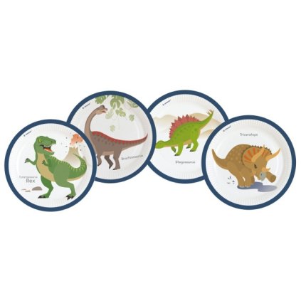 0017159 eko papirove talire happy dino 23 cm 8 ks 600