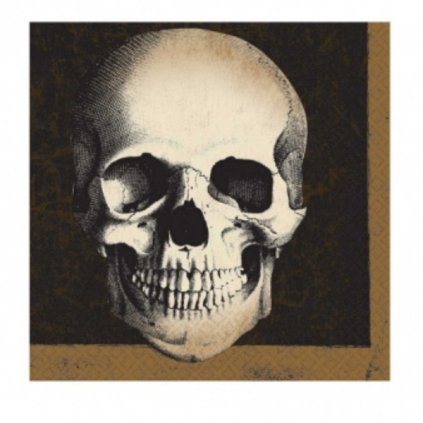 225473 papirove party ubrousky halloween kostlivec 33x33cm 20 ks
