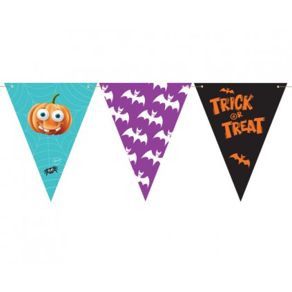 Vlaječková girlanda Halloween - Trick or treat 250 cm