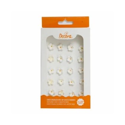 94376 1 30 cukrovych dekoraci male kyticky bile decora
