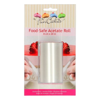 206186 acetatova folie na dorty 8cm x 20m funcakes