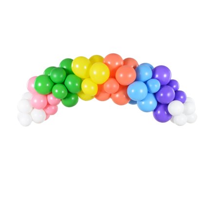 295874 balonkova girlanda duha 200cm 60ks partydeco
