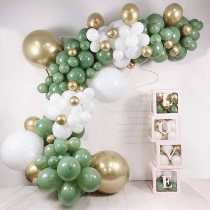 322846 balonkova girlanda zlato zelene 137ks cakesicq