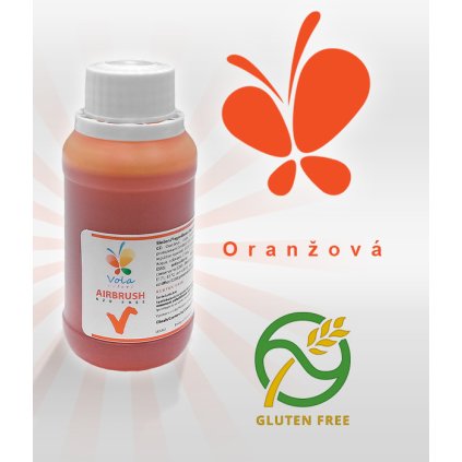 172028 barva tekuta cukrarska airbrush oranzova 100 ml lahvicka