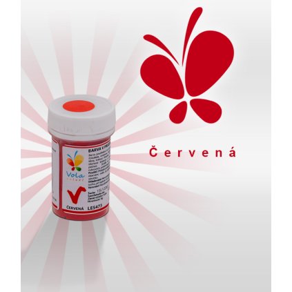 3845 barva v prasku do tuku do cokolad cervena 3 g doza