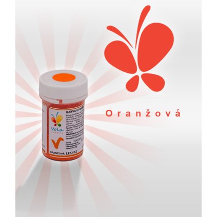 3860 barva v prasku do tuku do cokolad oranzova 3 g doza