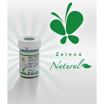 Barva v prášku Natural Line přírodní (zelená)  5 g/kelímek
