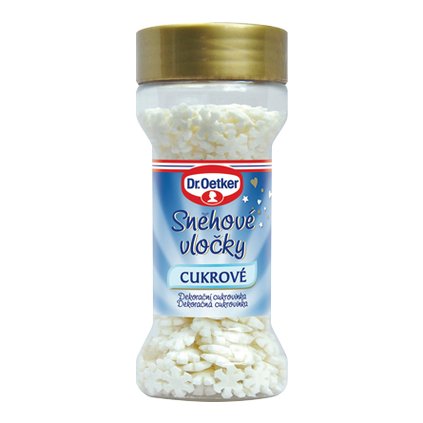 Cukrové sněhové vločky 38 g - bílé