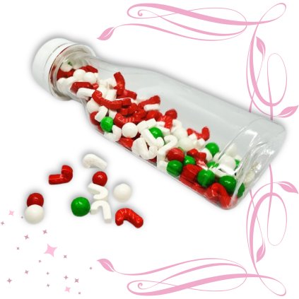 Cukrové zdobení 30 g - vanilkové hůlky Xmas