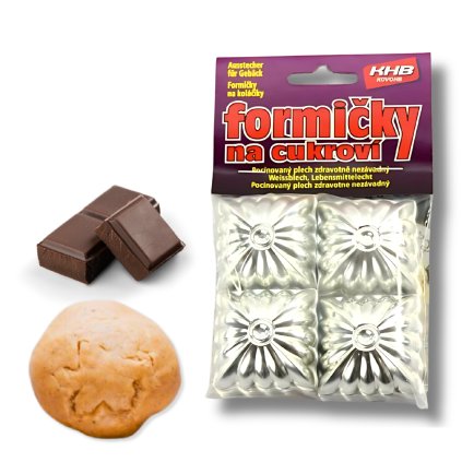 České formičky na cukroví a čokoládu - Čtverečky 30 ks