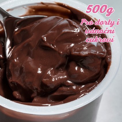 Český hotový trvanlivý krém s příchutí Čokoláda 500g 😍