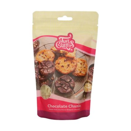 196847 cokoladove kousky chunks 350g bila cokolada funcakes