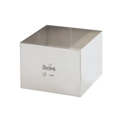 293288 dortovy rafek nerezovy ctverec 15x15x6cm decora