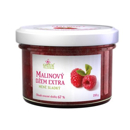 124496 1 dzem malinovy extra mene sladky 210g gresik