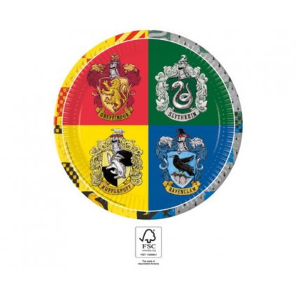 200069 papirovy talirek na party 23cm 8ks harry potter procos