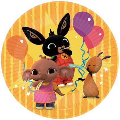 0020693 eko papirove talire kralicek bing zlute 23 cm 600