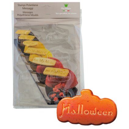 14987 forma na cokoladovy popisek pe halloween 8 tvaru forma