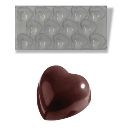 16067 forma na pralinky srdce 41g 14 tvaru forma