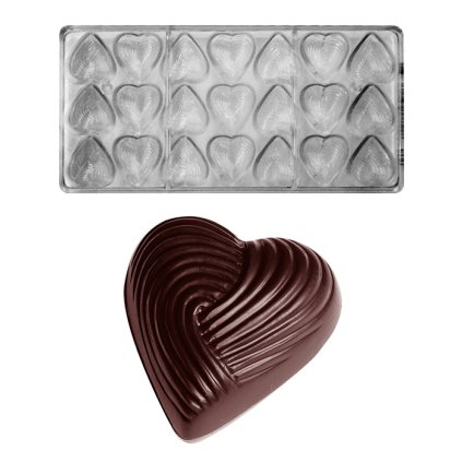 16316 forma na pralinky parovaci bavlnene srdce 2x8 6g 3x7 tvaru forma