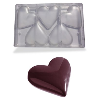 16400 forma na pralinky parovaci velke srdce 118g 5 tvaru forma