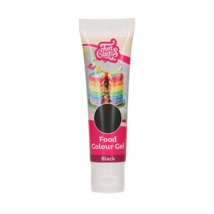 205802 gelova barva cerna 30g funcakes