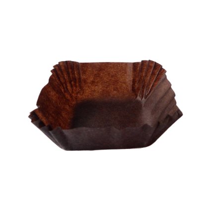 Košíček papírový čtverec 35x35, v.17,5mm (hnědý) 1000 ks/bal