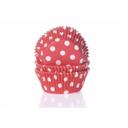 6028 1 kosicky na muffiny 50ks cervene s puntiky house of marie