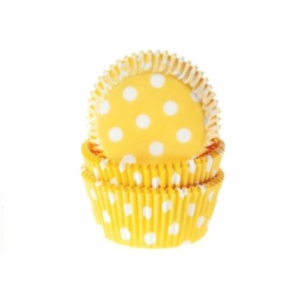 38193 kosicky na muffiny 50ks zlute s puntiky house of marie