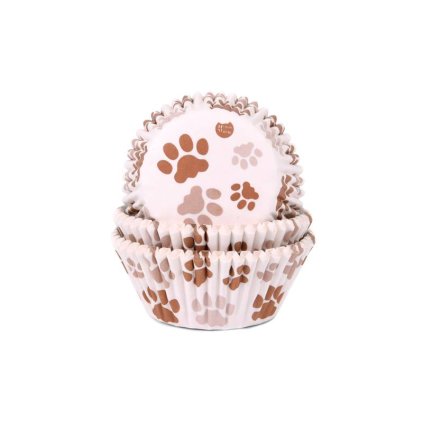 181268 kosicky na muffiny hnede tlapky 50x33 mm house of marie