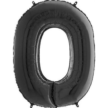 294764 nafukovaci balonek cislo 0 cerny 66cm grabo