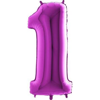 295109 nafukovaci balonek cislo 1 fialovy 102cm extra velky grabo