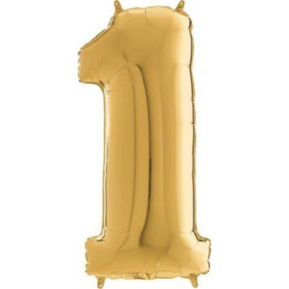 294773 nafukovaci balonek cislo 1 zlaty 66cm grabo