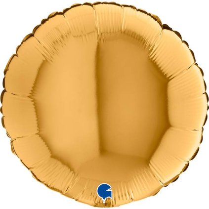 296543 nafukovaci balonek kulaty 46cm zlaty grabo