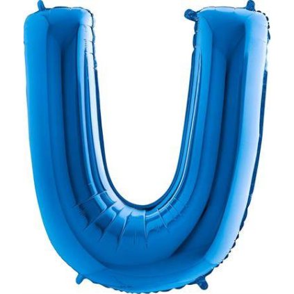 Nafukovací balónek písmeno U modré 102 cm - Grabo