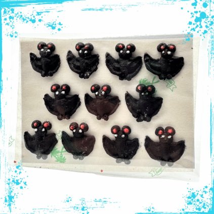 290606 netopyr z cukru na dort a cupcakes cukrova dekorace halloween a wednesday