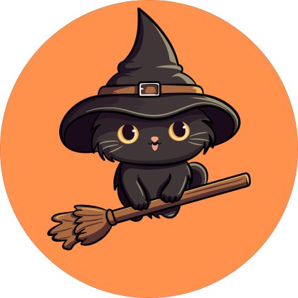 Černá kočka - Jedlý papír Halloween
