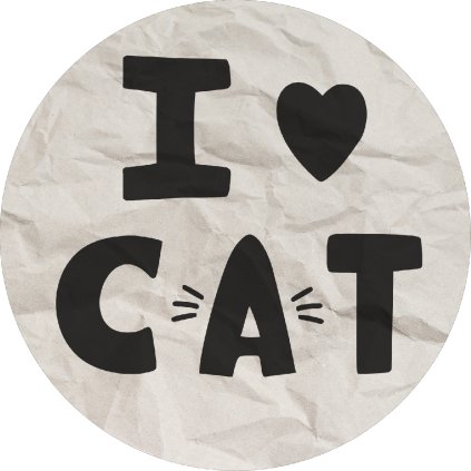 Jedlý papír I love you - cat