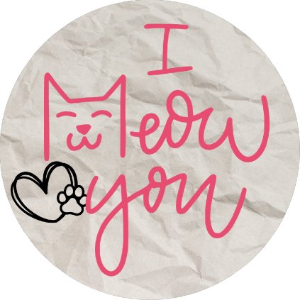 Jedlý papír I love you - kočička