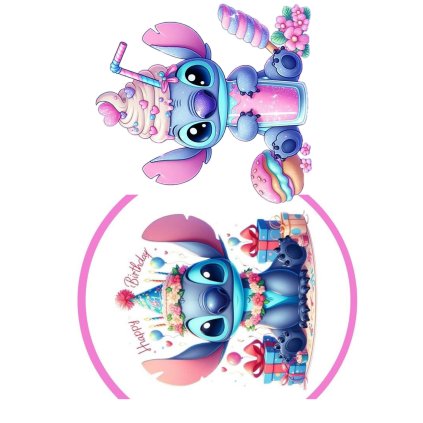 Jedlý papír Lilo & Stitch duo (● materiál FONDÁNOVÝ DECORLIST ✴️)