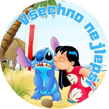 Jedlý papír Lilo & Stitch Všechno nejlepší