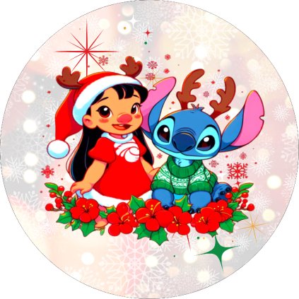 Jedlý papír Lilo & Stitch zima - vánoce
