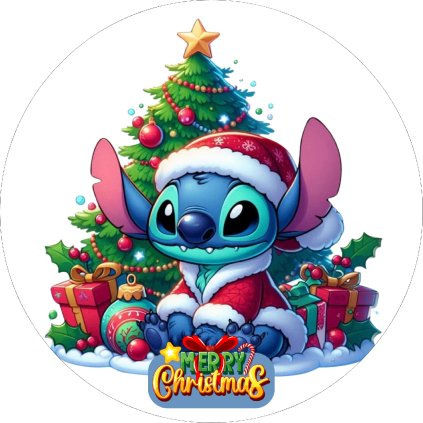 Jedlý papír Lilo & Stitch zima - vánoce