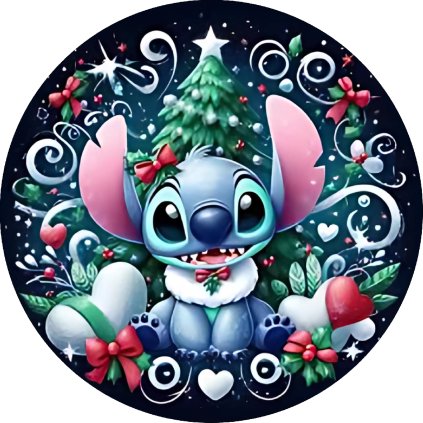 Jedlý papír Lilo & Stitch zima - vánoce